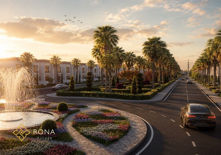 Landscaped roundabout gardens