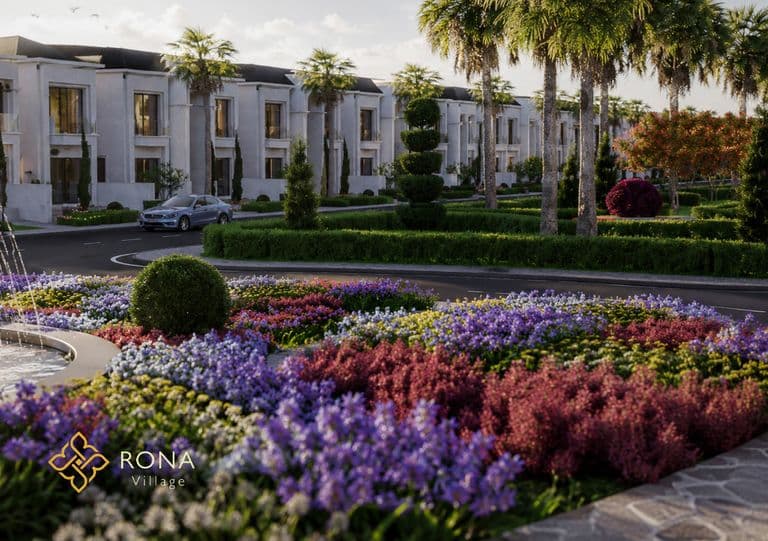 Villas overlooking landscaped gardens